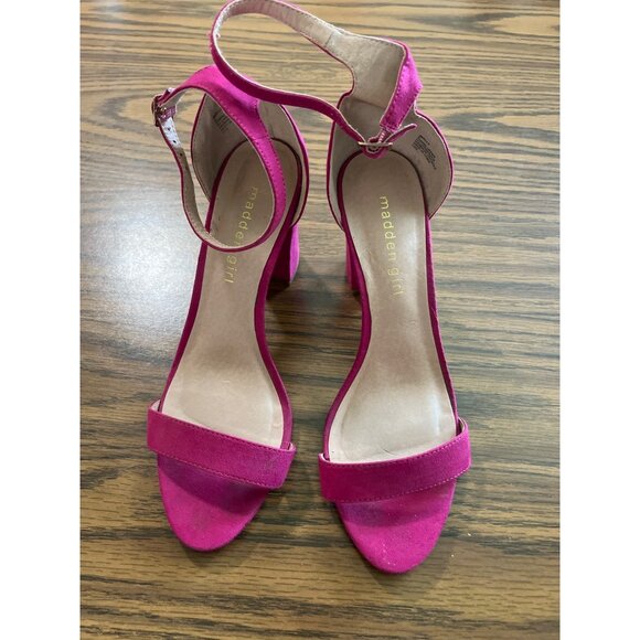 Madden Girl Beella pink open toe heeled sandals size 8 - Picture 1 of 6